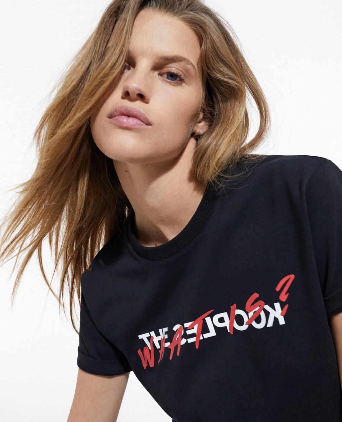 THE KOOPLES T-SHIRT "WHAT IS" NOIR